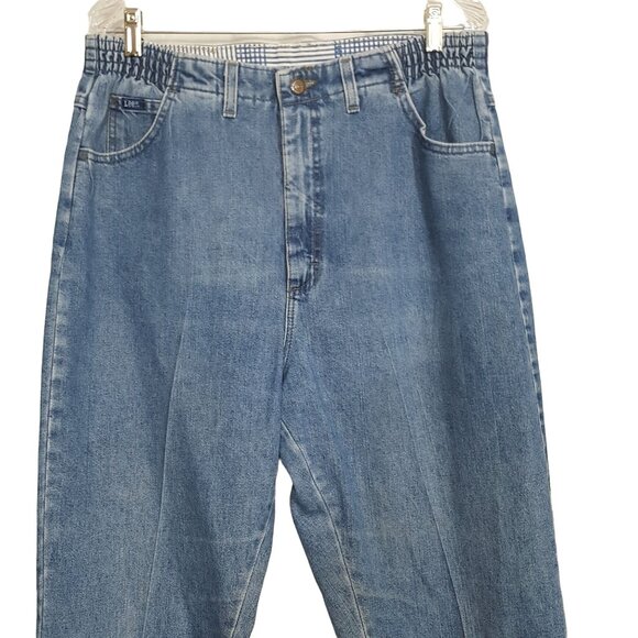 Lee Vintage Womens Jeans 16P High Rise Tapered Leg Faded Blue Medium Wash USA - Picture 6 of 6